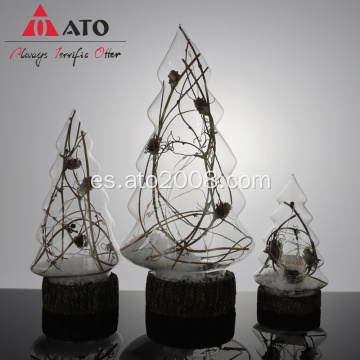 Juego de árbol de Navidad de vidrio luminoso Ins Decor Light